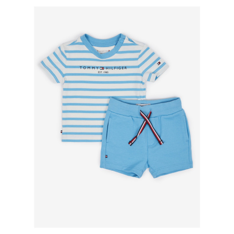 Tommy Hilfiger Boys' Striped T-shirt and Shorts Set in Blue and White To - Boys