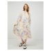 Cream floral midi dress VERO MODA Sally - Women