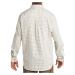 Pánska poľovnícka bavlnená károvaná košeľa 100 s dlhým rukávom priedušná biela