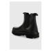 Kožené topánky chelsea Armani Exchange pánske, čierna farba XUM009 XV617 00002