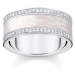 Thomas Sabo TR2446-041-14-58 Silver band prstýnek with white zirconia and enamel