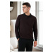 77856 Dewberry Polo Neck Mens Sweater-BURGUNDY