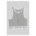 TOP GANT STRIPED RIBBED TANK TOP BLACK