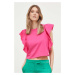 Bavlnené tričko United Colors of Benetton ružová farba
