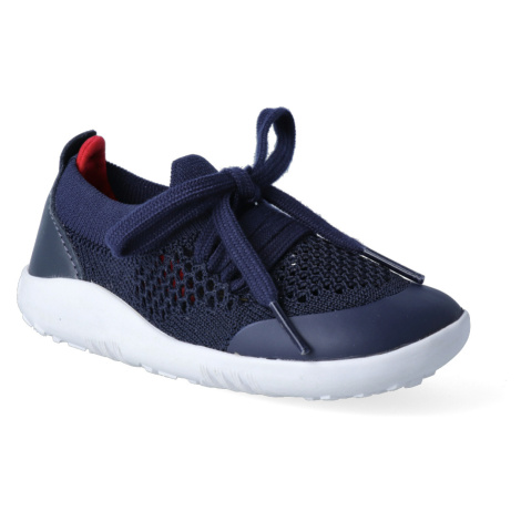 Barefoot capačky Bobux - Play Knit Navy + Red