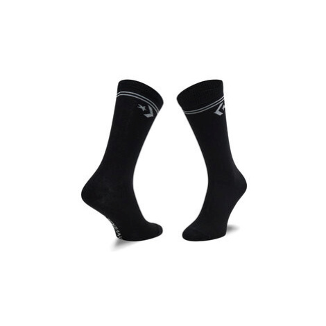 Converse Súprava 2 párov vysokých pánskych ponožiek E1025B-2010 r.39-42 Čierna