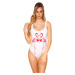 Trendy Swimsuit with Flamingo Print white 34