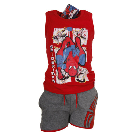Spiderman letná súprava červeno-sivá Spider-Man