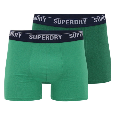 Superdry Boxerky  zelená / tmavozelená / čierna / biela