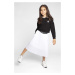 Dievčenská sukňa Michael Kors biela farba, midi, áčkový strih