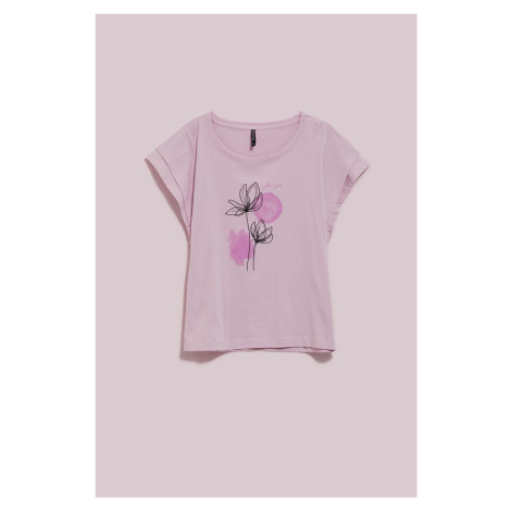 WOMEN'S T-SHIRT L-TS-4077 LILA Moodo