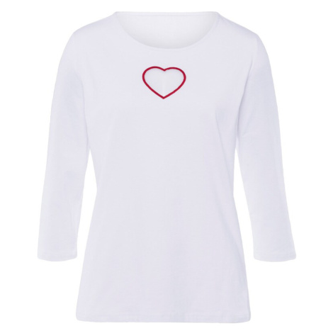 heine Tričko  červená / biela