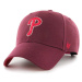Bavlnená šiltovka 47 brand MLB Philadelphia Phillies bordová farba, s nášivkou