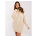 Light beige knitted mini dress RUE PARIS