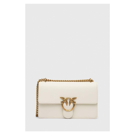 Kožená kabelka Pinko biela farba, 100941.A0F1