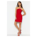 Trendyol Red Bodysuit Mini Woven Woven Dress