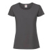 Iconic 195 Ringspun Premium Premium Fruit of the Loom Graphite Women's T-shirt