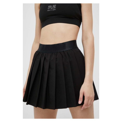 Športová sukňa P.E Nation Volley čierna farba, mini, áčkový strih