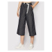 Converse Culottes nohavice Chambray 10023201-A01 Čierna Relaxed Fit