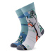 Funny Socks Ponožky Vysoké Unisex Ski Jumping SM1/18 Modrá
