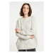 MYMO Oversize sveter  krémová / zmiešané farby