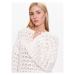 Gina Tricot Sveter Knitted openwork sweater 19466 Biela Regular Fit