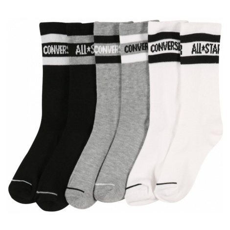CONVERSE Ponožky  sivá melírovaná / čierna / biela