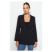 Trendyol Black Fitted Lined Woven Blazer Jacket