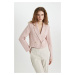 DEFACTO Crop Jacket Lapel Tweed Blazer Jacket