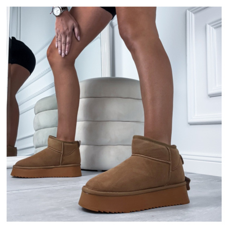 Snehule z brúsenej kože iMóda