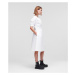 Šaty Karl Lagerfeld Cotton Dress Biela