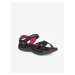 Ružovo-čierne dievčenské sandále Loap Simma