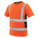 Canis (CXS) Pánske výstražné tričko EXETER - Oranžová / tmavomodrá