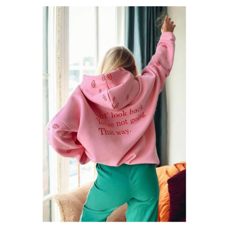 84987 Dewberry Oversize Women Sweatshirt-PINK