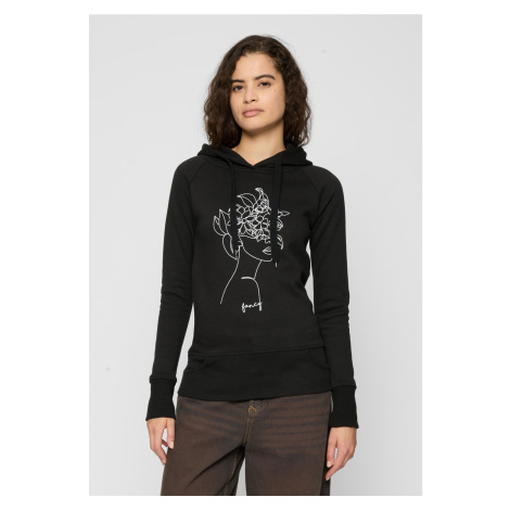 Women's One Line Fruit Hoody Black mister tee