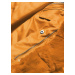 Oranžová dámska bunda parka s kožušinou (5M762-254)