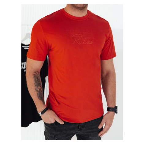 Men's T-shirt with orange print Dstreet