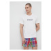 Bavlnené pyžamové tričko Polo Ralph Lauren biela farba, s potlačou, 714899613