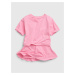 GAP Detská kraťasová sukňa a tričko Ružová