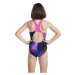 Speedo digital allover splashback girls black/flare pink