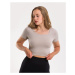 Vilgain Seamless Ribbed Crop Tee – shell