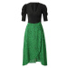 AX Paris Šaty  zelená / čierna