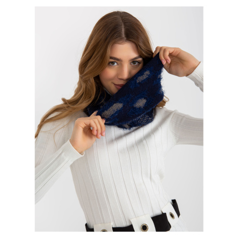 Women's scarf with pattern - blue
