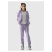 Dievčenské tepláky 4F JUNIOR TROUSERS-4FJWSS24TTROF587-52S-LIGHT VIOLET