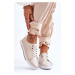 Women's leather sneakers beige Renes