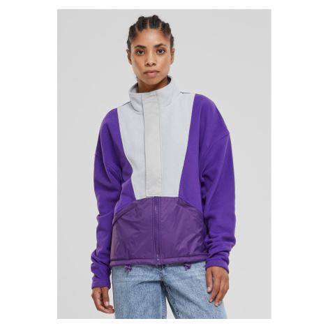 Women's tracksuit jacket Polarfleece Track purple Urban Classics