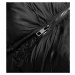 Dlhá čierna dámska zimná bunda (23070-1)