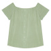 Shirt blouse with decorative sleeves - olive