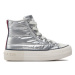 Tommy Hilfiger Plátenky High Top Lace-Up Sneaker T3A9-32290-1437 M Strieborná