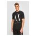 Bavlnené tričko Armani Exchange čierna farba, s potlačou, 8NZTPA ZJH4Z NOS